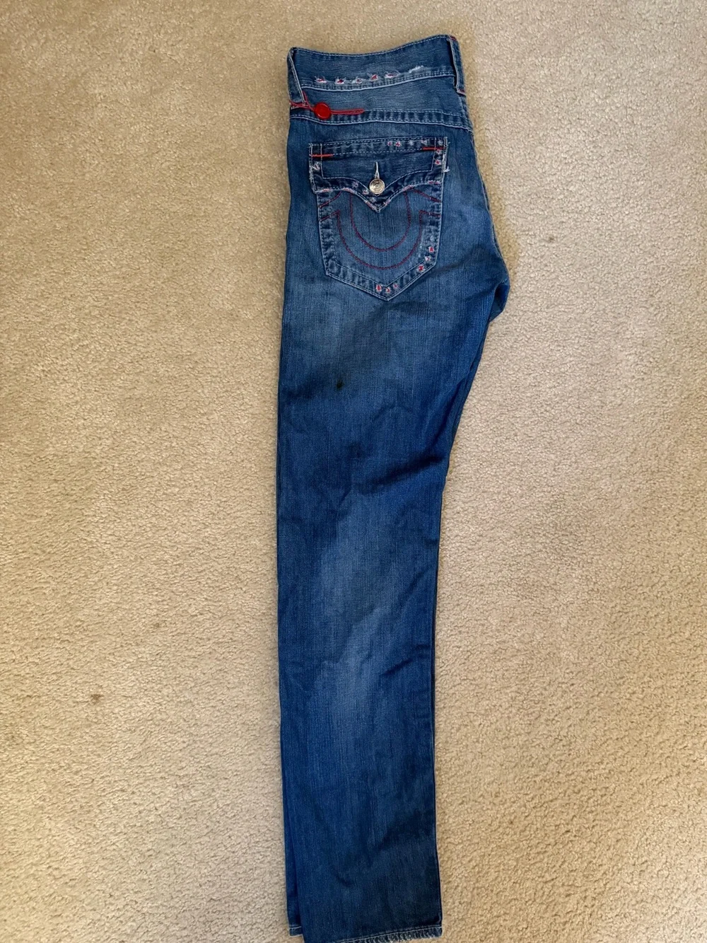 True Religion Men’s Distressed Blue Skinny Jeans